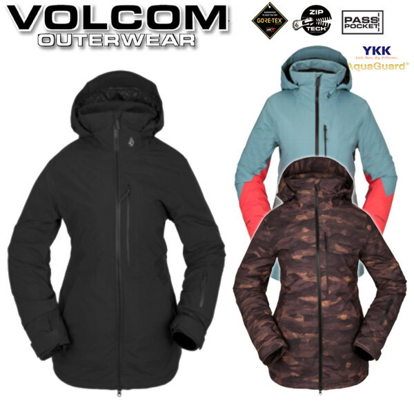 22-23 VOLCOM/ボルコム 3D STRETCH GORE-TEX jacket レディース 防水ゴアテックスジャケット スノーボードウェア スノーウェアー 2023