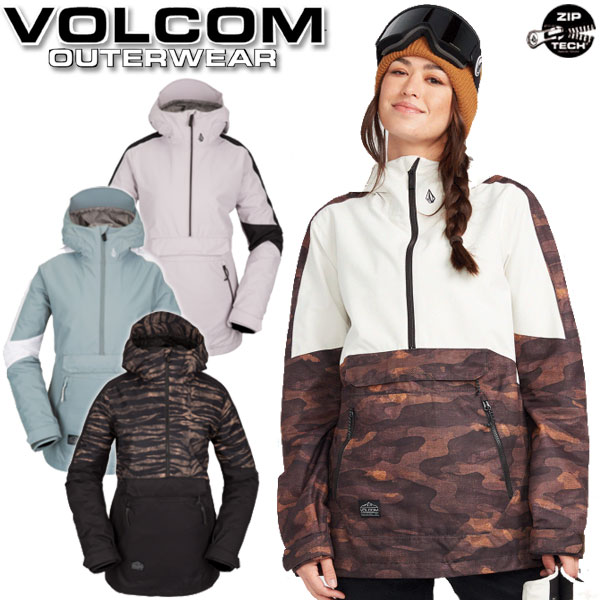 22-23 VOLCOM/ボルコム MIRROR pullover レディース 防水プルオーバー スノーボードウェア スノーウェアー 2023