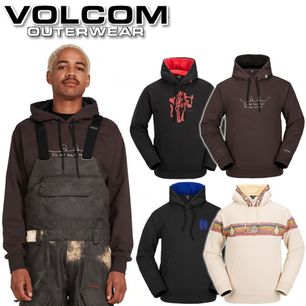 即出荷 22-23 VOLCOM/ボルコム D.I. fleece メンズ レディース フーディー スノーボードウェア 2023 型落ち