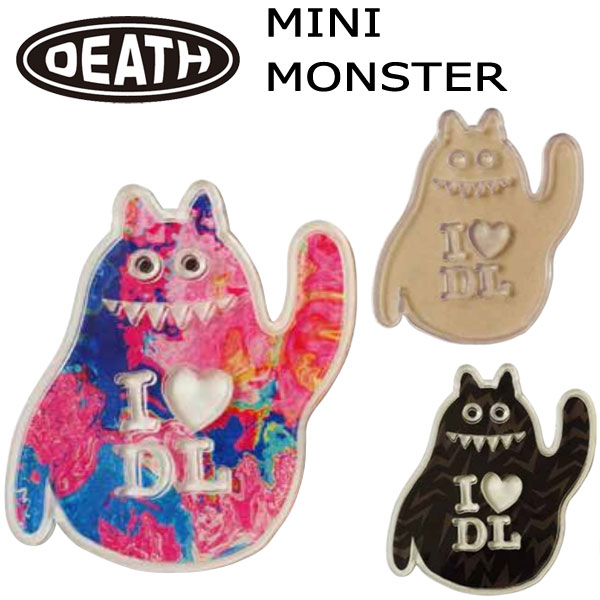 DEATH LABEL【MINI MONSTER】 サイズ H10.0cm×W9.0cm ※こちらに記載のサイズは目安としてお考え下さい。 コメント 人気のモンスタータイプのデッキパット。 枠や目の部分は段差付きでグリップ力も抜群の剥がれにくいモデル。 ※貼付け時にはボードデッキ面の汚れや油分を綺麗に取り除き、空気の入らないように貼り付けてください。ボードトップシート素材や形状によってはうまく張り付かない場合もございます。 ▲DEATHLABEL、その他デザイン満載デッキパット▲ 交換について ウエアのメンテナンス インソール＆ソックス 防寒・日焼け対策に！ メーカー希望小売価格はメーカーカタログに基づいて掲載しています。ブランド名DEATH LABEL ブランド名カナデスレーベル モデル名 MINI MONSTER モデル名カナ ミニモンスター 商品スノーボード 板 デッキパッド 滑り止め