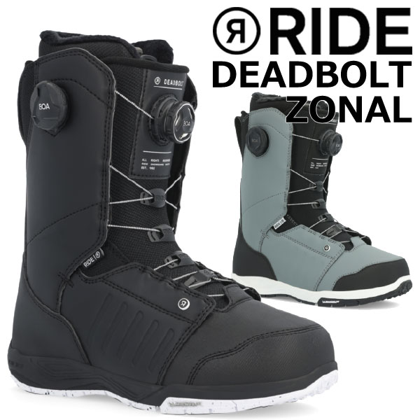 23-24 RIDE/ライド DEADBOLT ZONAL デッドボルト ダブルボア メンズ ブーツ 熱成型対応 スノーボード 2024 型落ち