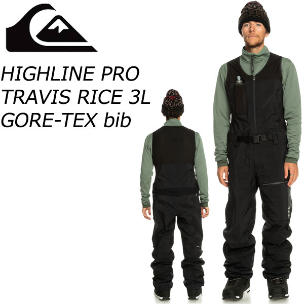 23-24 QUIKSILVER/クイックシルバー HIGHLINE PRO 3L GORE-TEX BIB PANT ハイラインプロ ゴアテックスビブパンツ GORE-TEX メンズ レディース 防水ビブパンツ スノーボードウェア スノーウェア…