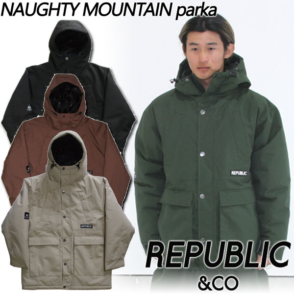 23-24 REPUBLIC &CO/リパブリック NAUGHTY MOUNTAIN parka メンズ レディース 防水ジャケット スノーボードウェア スノーウェアー 2024 型落ち