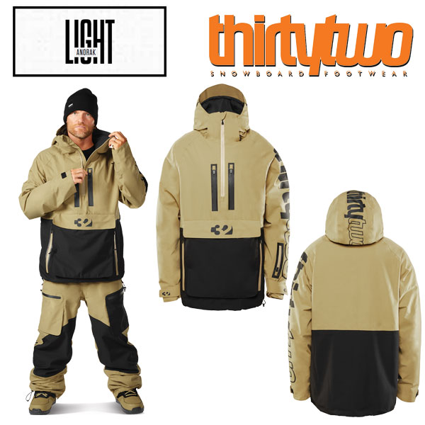 23-24 THIRTYTWO/サーティーツー LIGHT ANORAK JACKET メンズ レディース 防水ジャケット スノーボードウェア スノーウェアー 2024 型落ち