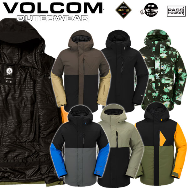 23-24 VOLCOM/ボルコム L INS GORE-TEX jacket メンズ レディース 防水ゴアテックスジャケット スノーボードウェア スノーウェアー 2024 予約商品