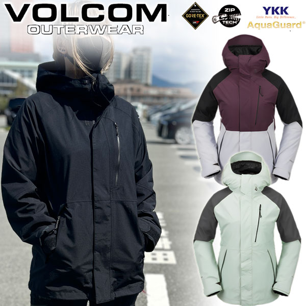 23-24 VOLCOM/ボルコム V.CO ARIS GORE jacket レディース 防水ゴアテックスジャケット スノーボードウェア スノーウェアー 2024