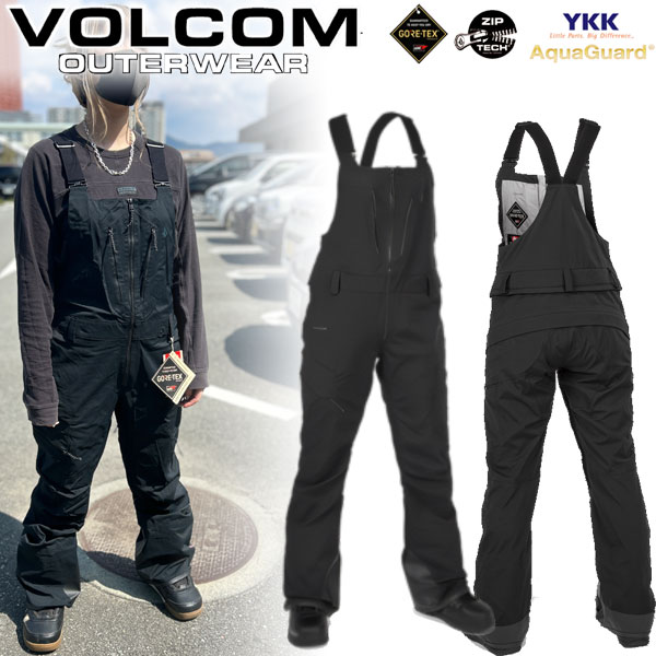 23-24 VOLCOM/ボルコム VS 3L STRETCH GORE BIB overall レディース 防水ゴアテックスビブパンツ スノーボードウェア スノーウェアー 2024 型落ち