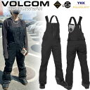 23-24 VOLCOM/ボルコム VS 3L STRETCH GORE BIB overall レディース 防水ゴアテックスビブパンツ スノーボードウェア ス...