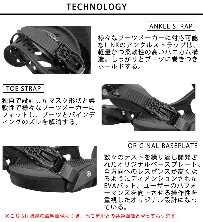24-25 LINK/リンク GRD-2 ジーアールディー メンズ レディース ビンディング バインディング スノーボード 2025 型落ち 3