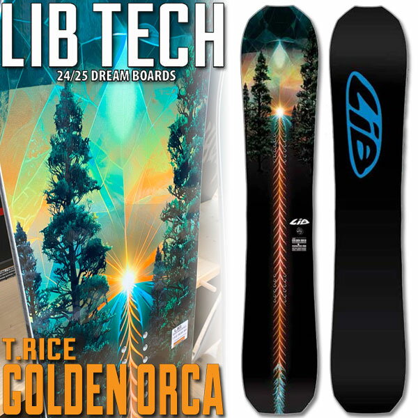 24-25 LIBTECH/リブテック T.RICE GOLDEN ORCA ゴールデンオルカ メンズ スノーボード パウダー トラビスライス 板 2025