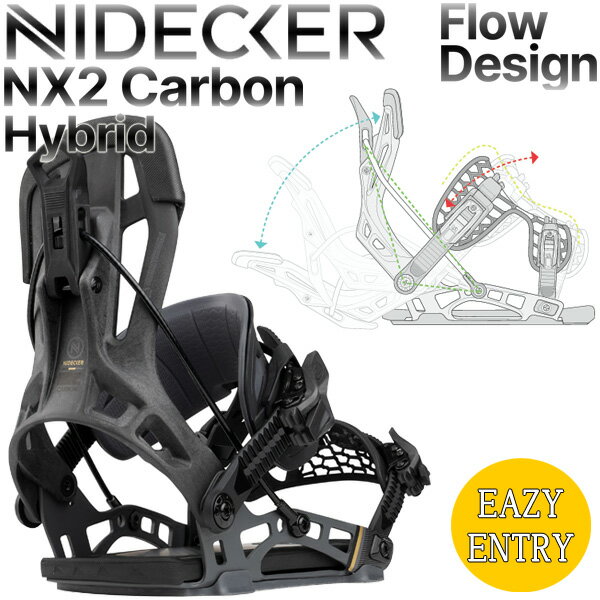 ySSԌN[|z25-26 NIDECKER/iCfbJ[ NX2 CARBON HYBRID GkGbNXc[ FLOW AGg[ Y fB[X rfBO o...