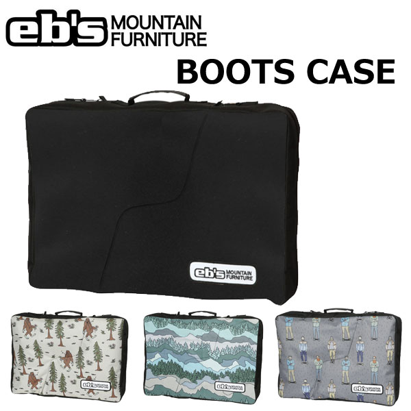 eb's【BOOTS CASE】 コメント 省スペース、2ルーム構造のブーツケース ・スペースを取らないコンパクトタイプ ・ボアブーツ、ハードブーツにも対応 ・裏地は水気と汚れに強いPVCコーティング ・素材: ポリエステル ・サイズ: W55×H36×D12cm ※掲載写真の色合いは、PCモニター環境や撮影時の光環境により実物と若干違う可能性もございますのでご了承ください。 サイズ感や生地感などご不明点ございましたらお気軽にお問い合わせください。 　 ▲創造的でデザイン性に富んだブランド EBS▲ 交換について ウエアのメンテナンス インソール＆ソックス 防寒・日焼け対策に！ メーカー希望小売価格はメーカーカタログに基づいて掲載しています。レビュー内容に関して：2026/5/22 26-27モデルに変更。ブランド名eb's ブランド名カナエビス モデル名BOOTS CASE モデル名カナブーツケース 商品ブーツケース 年式2026-2027 対象メンズ レディース キーワードブーツ バッグ カラー展開ブラック/BLACK/黒 ホワイト/WHITE/白 グリーン/GREEN/緑
