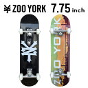 ZOOYORK ズーヨーク 7.75インチ スケボー スケートボード コンプリート 完成品 ストリート デッキ セット ユース メンズ レディース