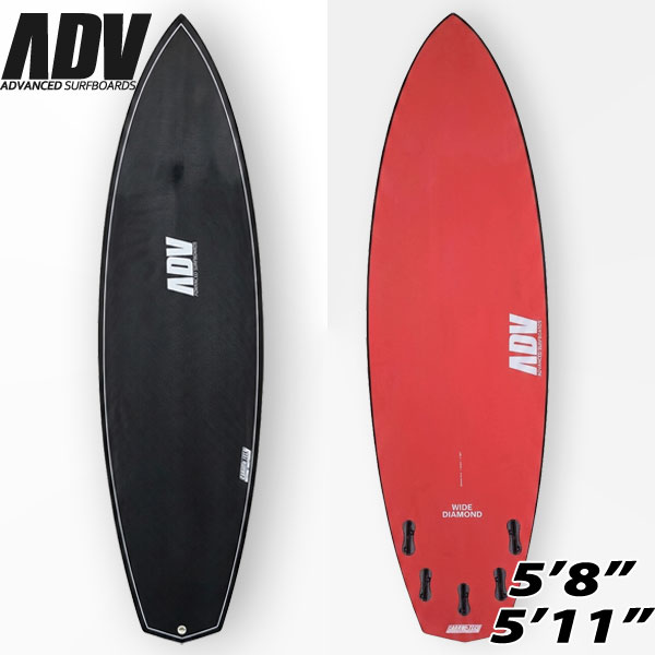 サーフボード ショート アドバンス / ADVANCED WIDEDIAMOND FULLCARBON REDBOTTOM/ワイドダイヤモンド フルカーボン …