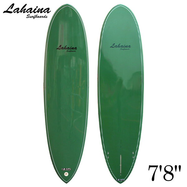 西濃運輸営業所止め サーフボード ラハイナ/LAHAINA 7'8 L09 ミッドレングス グリーン ファンボード 送料無料