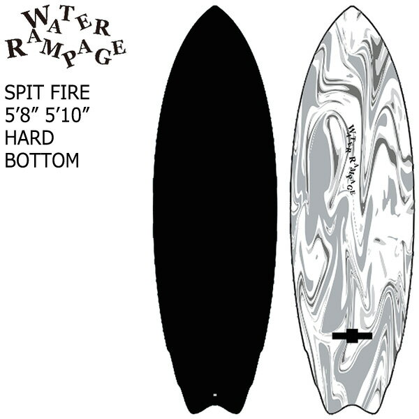 楽天BREAKOUTWATERRAMPAGE SPITFIRE 5'8 5'10 HARD BOTTOM / ウォーターランページ スピットファイア ハードボトム サーフボード ソフトボード 営業所止め 付属フィン無し