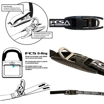 即出荷 FCS Premium Tie Down Straps / エフシーエス　プレミアム タイダウンストラップ 4m×2 Black サーフィン、ウインドサーフィン/キャリアベルト