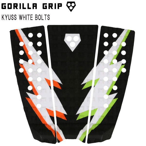 Gorilla Grip KYUSS WHITE BOLTS/ゴリラグリップ カイアスホワイトボルト デッキパッド ブランド 【Gorilla Grip】 世界中で最も影響力のあるサーファーの代表であるゴリラグリップとアクセサリーは、デザイン性、ファッション性、機能性の常に最前線をめざします。 ゴリラグリップは信じられないほどのグリップを提供し、軽量、水を吸収しないテールパッドを作るために高品質のEVAフォームを使用しています。 ゴリラグリップはボードへの強力接着保証の為に、工業用グレードの接着剤を使用しています。 Go Hard、Go Gorilla！ モデル 【KYUSS】 KKのパッドは、80年代のレトロな雰囲気にインスパイアされたコンテンポラリーなパフォーマンスパッドで、キックを貫通するカットが入っているため、ワイドなテールのサーフボード用に切り離したり広げたりすることができます。 急勾配のキック、ダブルアズテックグルーブ、サイドパネルの円形のパーフォレーションが、ボードに超高感度と接続感を与えます。 ・3ピースパッド ・ダブルスクエアグルーブ ・セイバーアーチ ・ミドルキック/ハイキック カラー ・WHITE BOLTS(GKK05) 注意事項 ※メーカーサイトの商品画像となります為、実際の商品とカラーなどが異なる場合がございます。 上記内容によるクレームは対応できかねます為ご理解ご了承お願いします。 メーカー希望小売価格はメーカーカタログに基づいて掲載しています。