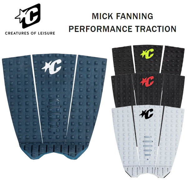 CREATURES MICK FANNING THERMO LITE TRACTION / クリエイチャーズ ミックファニング サーモライト トラクション 商品名 MICK FANNING THERMO LITE TRACTION / ミックファニング サーモライト トラクション カラー MIDNIGHT , PLATINUM , CA-ECO , BLACK/RED サイズ Length - 310mm (12 1/4") Width - 300mm (11 3/4") 特徴 Mick Fanning シグネチャートラクションパッドは、超高速サーフィンを念頭に置いて設計されています。 安定したトラクションを確実に行うため、ダイカットホールはなく、チゼルカット構造の7mmティアドロップアーチ、 Square Locのトラクションパターン、28mmのテーブルトップキック仕様です。 THERMO-LITE Square Loc -トラクションパターン - 15%. 軽量化 7mmティアドロップアーチバー 28mmテーブルトップキック 3ピース 3M™接着剤 メーカー希望小売価格はメーカーカタログに基づいて掲載しています。