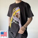 スペシャル 90s USA製 黒人女性ヘッド 半袖Tシャツ 黒 希少 ブラック ワンピース シングルステッチ アメリカ製 ビンテージ d143【中古】【BTSL】【BTSX】