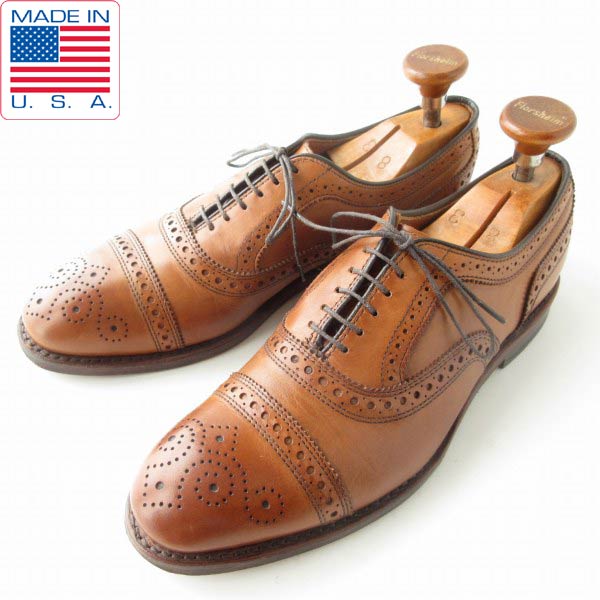 Rakuten - 美品 USA製 アレンエドモンズ Strand メダリオン キャップトゥ 茶系 7D 25cm WALNUT セミブローグ アメリカ製 D151【中古】【靴】【メンズ】【通販】【BSS】