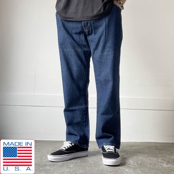 Rakuten - USA製 DOUBLE KNOT by Reed ジーンズ 36×28 濃い色 5ポケット アメリカ製 ストレート デニム D152【中古】【古着】【メンズ】【通販】【BPL】