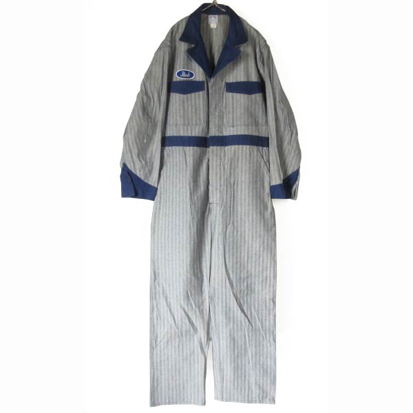 新品 50s USA製 GO-PFOR ヘリンボーン 切り替えデザイン つなぎ 44 ユニオンチケット付き デッドストック ビンテージ D152【BPXX】