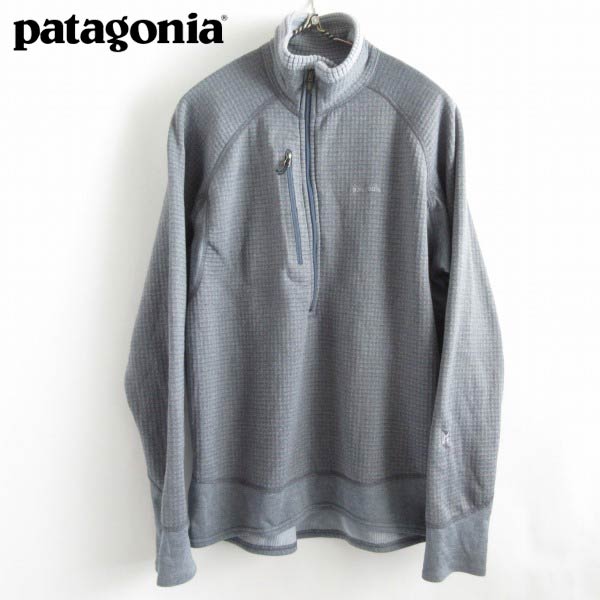 USA製 patagonia パタゴニア R1 ポーラテック グリッド フリース ハーフジップ M レギュレーター グレー系 ジャケット D149【中古】【古着】【メンズ】【通販】【BTOM】