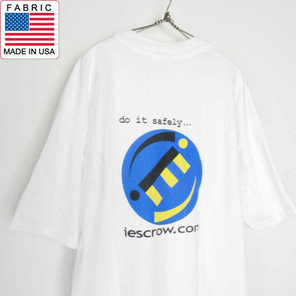 Rakuten - 新品 00s iescrow IT企業物 半袖Tシャツ 白 XL アイエスクロウ アドバタイジング ホワイト デッドストック ボックスロゴ D151【BTSX】