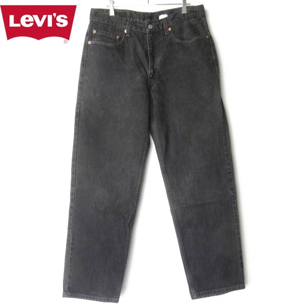 美品 2002年製 リーバイス 550 後染め ブラック ジーンズ 実寸W33 L30 アメリカ企画 黒 00s ジーパン ビンテージ D152【中古】【古着】【メンズ】【通販】【BPM】