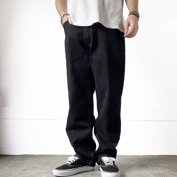 リーバイス 550 後染め ブラック ジーンズ 実寸W34 L29 黒 フェード Levi's アメリカ企画 デニム パンツ ジーパン D152【中古】【古着】【メンズ】【通販】【BPM】