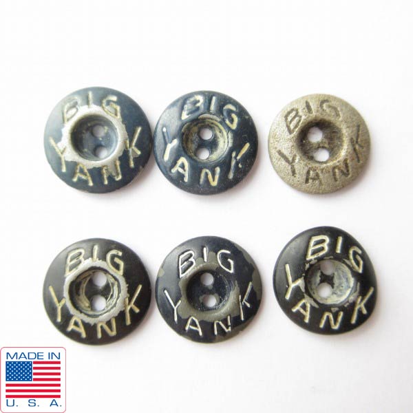 Rakuten - 1930-1940s BIG YANK ビッグヤンク メタル ボタン 6点セット ビンテージ USA製 オリジナル品 アンティーク リペア リメイク D128【中古】