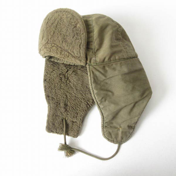 古着屋 BRIDGEの40s～ USA製 実物 米軍 M-43 アルパカ パイル キャップ ボンバーキャップ グランジ アメリカ製 ビンテージ D153【中古】【古着】【メンズ】【レディース】【通販】｜アングル2