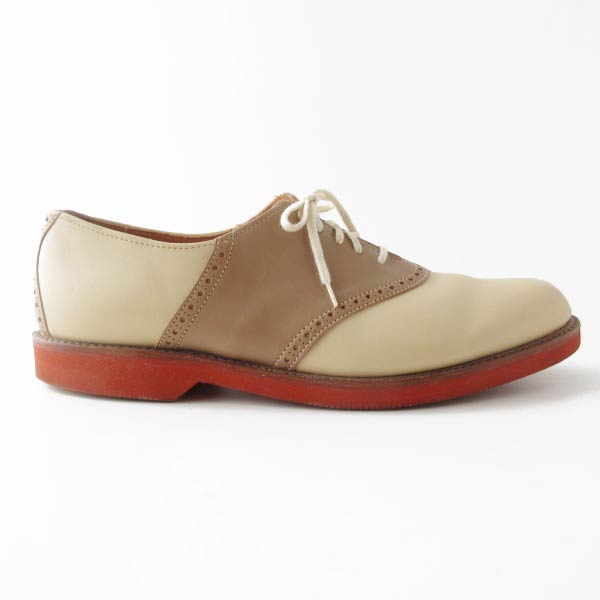 美品 USA製 COLE HAAN コールハーン コンビ サドルシューズ 12D 30cm ベージュ系×茶系 大きいサイズ アメリカ製 D153【中古】【靴】【メンズ】【通販】【BSX】 3