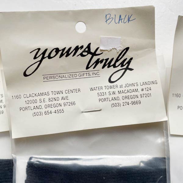 古着屋 BRIDGEの新品 ～80s USA製 yours truly 袖リブ 4点セット 黒 リペア リメイク ハンドメイド ビンテージ デッドストック D128｜アングル2