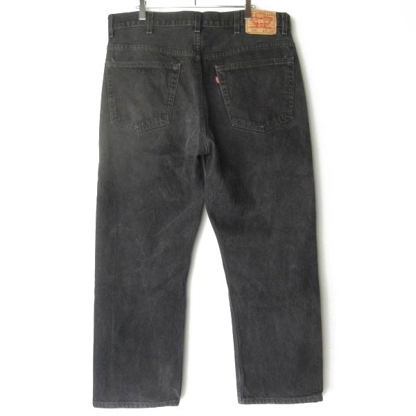 古着屋 BRIDGEのアメリカ企画 リーバイス 505 後染め ブラック ジーンズ W38 L29(実寸W38 L28) 希少レングス 黒 デニム パンツ ジーパン D154【中古】【古着】【メンズ】【通販】【BPXL】｜アングル3