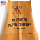 50s-60s USA製 CARPENTER PAPER COMPANY 企業物 キャンバス ワーク エプロン 前掛け アドバタイジング ビンテージ D148【...