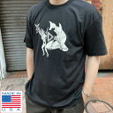 新品 90s USA製 ヌード女性×サメ 半袖Tシャツ ブラック L程度 エロT シャーク 黒 アメリカ製 ビンテージ デッドストック D145【BTSL】(4)