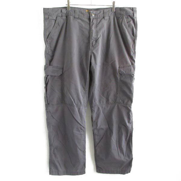 carhartt カーハート リップストップ カーゴパンツ フェード グレー系 44×30 リラックスフィット ワークパンツ D149【中古】【古着】【メンズ】【通販】【BPXX】