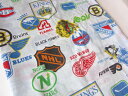 USA製 NHL 総柄プリント 大判はぎれ 生地 シーツ アメリカ製 ビンテージ ハンドメイド リメイク D121【中古】【通販】