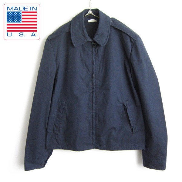 USA製 実物 米軍 USAF ポプリン ジャケット 紺系 38R 米空軍 ライトウェイト スイングトップ ミリタリー ビンテージ D128【中古】【通販】【BTOM】