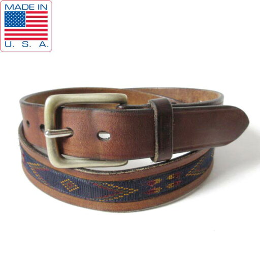 USA製 トラファルガー OLD WEST ウエスタンベルト 表記36インチ/W34~37インチ レザー×柄テープ 茶系 アメリカ製 D150【中古】【古着】【メンズ】【通販】 USA製 トラファルガー OLD WEST ウエスタンベルト 表記36インチ/W34~37インチ レザー×柄テープ 茶系 アメリカ製 D150【中古】【古着】【メンズ】【通販】