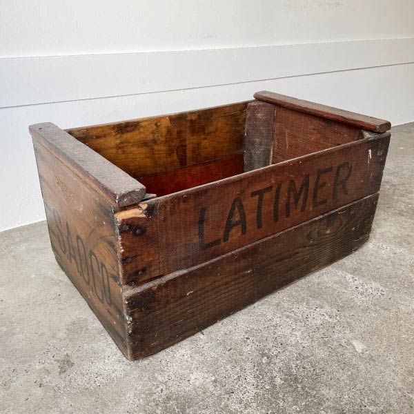 ビンテージ 木箱 ウッド ボックス 店舗什器 収納 ディスプレイ アンティーク インテリア 雑貨 木製箱 D..