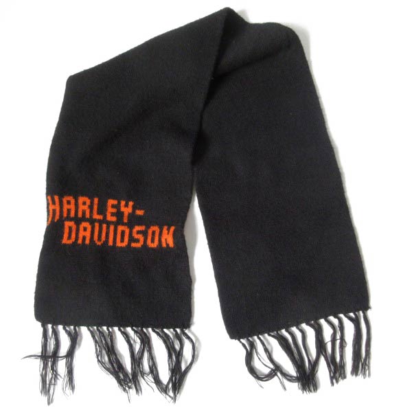 80s-90s HARLEY DAVIDSON マフラー 黒 ブラック ハーレーダビッドソン ストール ビンテージ D150【中古..