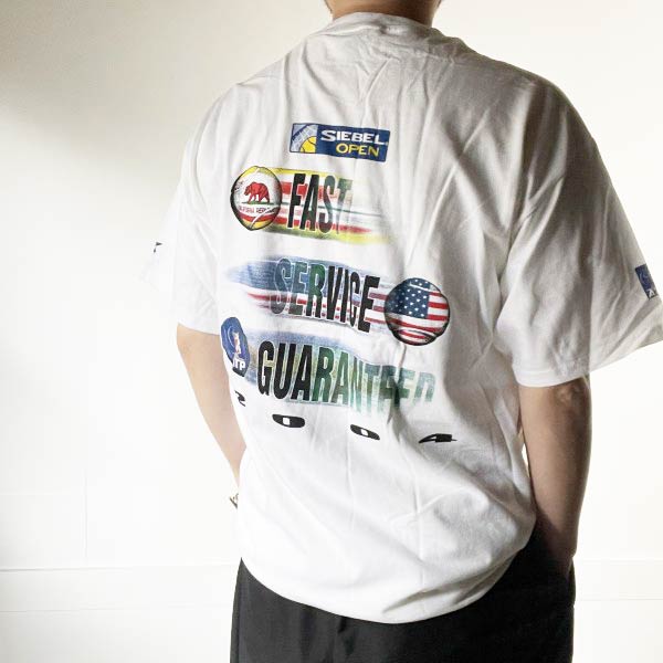 Rakuten - 新品 2004年製 ATPツアー シーベルオープン カリフォルニア ベア 半袖 Tシャツ 白 L テニス ホワイト デッドストック D151【BTSL】