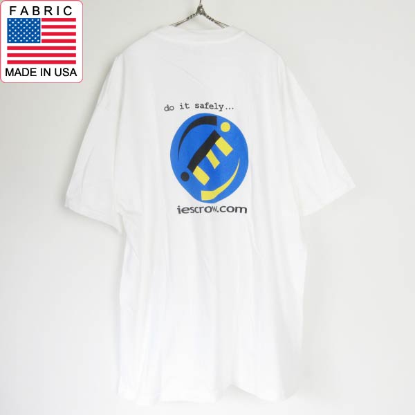 Rakuten - 新品 00s iescrow アイエスクロウ IT企業物 半袖Tシャツ 白 XL アドバタイジング ホワイト デッドストック ボックスロゴ D151【BTSX】