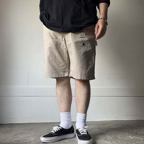 Rakuten - 新品 carhartt B147 TAN キャンバス ペインター ショート パンツ 32 カーハート ワーク ショーツ デッドストック D151【BPM】