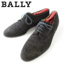 高級品 BALLY バリー スエード プレーントゥ シューズ 黒 28cm ブラックバックス ダーティーバックス 靴 d133【中古】【カジュアル】【BSL】