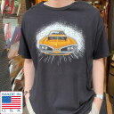 美品 USA製 ホットロッド 車プリント 半袖Tシャツ 黒 XL ブラック FREIBURGER レトロカー アメリカ製 d143