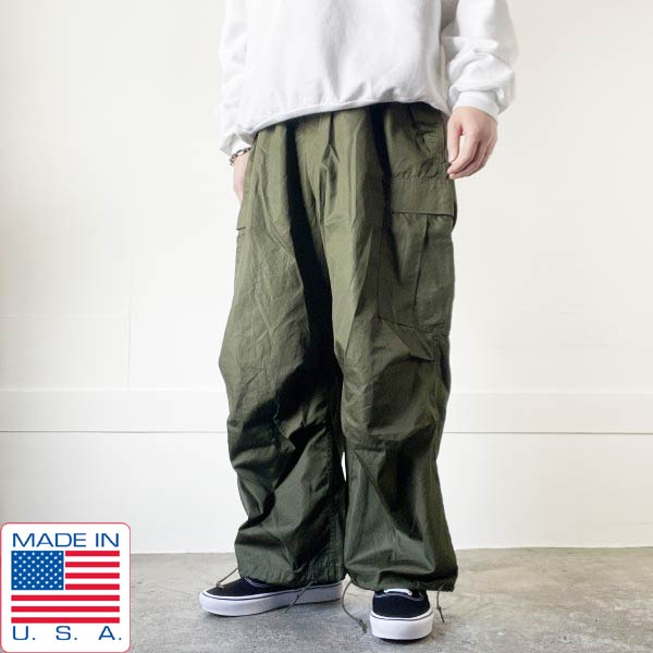 新品 50s USA製 実物 米軍 M-1951 オーバーパンツ 緑系 M-R アークティックシェル アメリカ製 ビンテージ デッドストック D146【メンズ】【通販】【BPM】
